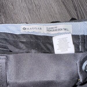 Haggar | Men's Black Pants 34x 38 | classic fit premium no iron TWILL